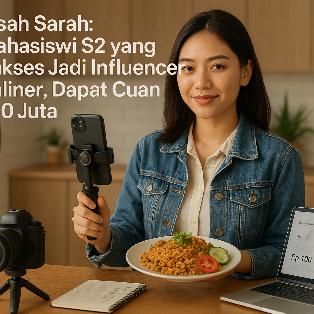 Kisah Sarah: Mahasiswi S2 yang Sukses Jadi Influencer Kuliner, Dapat Cuan 100 Juta