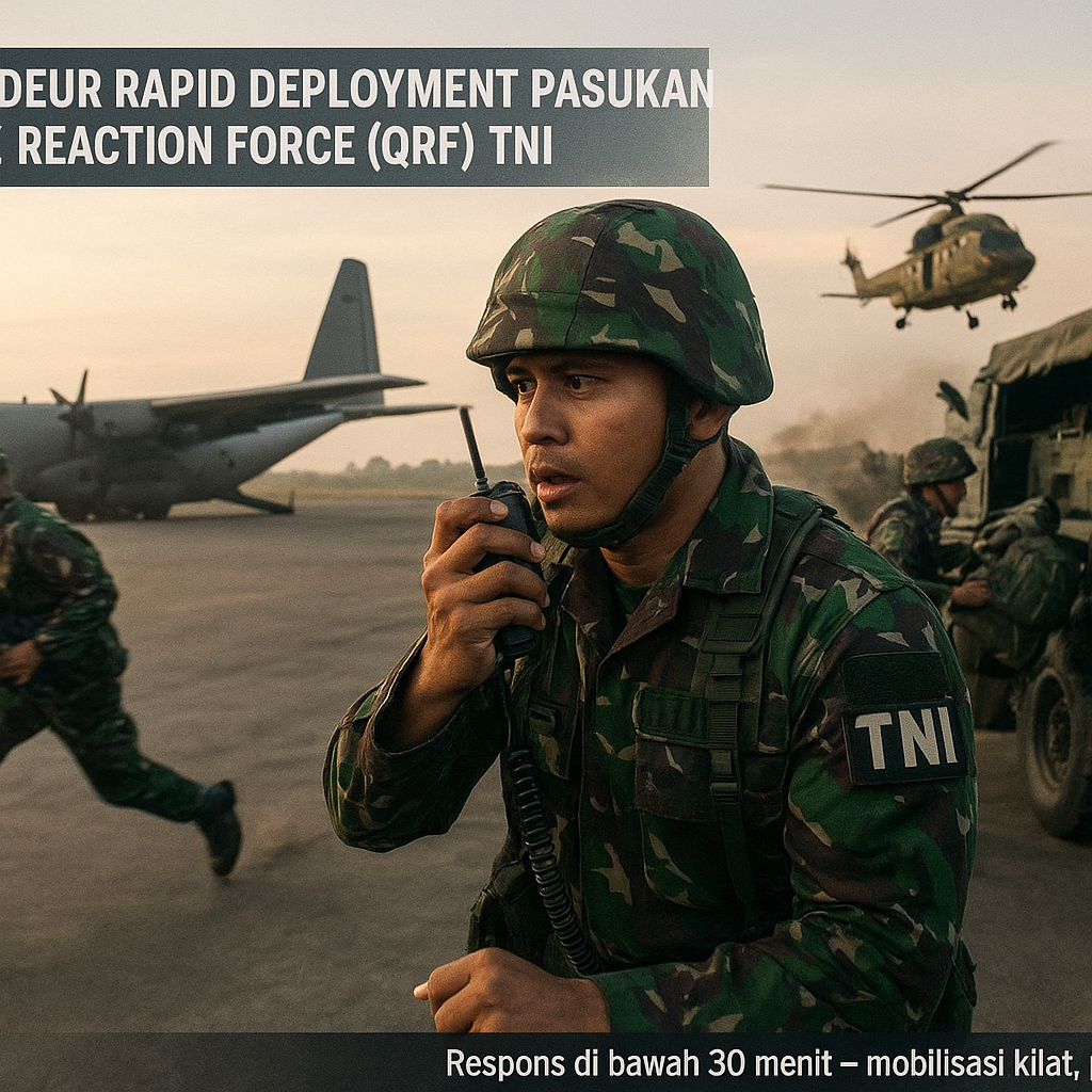 Prosedur Rapid Deployment Pasukan Quick Reaction Force (QRF) TNI