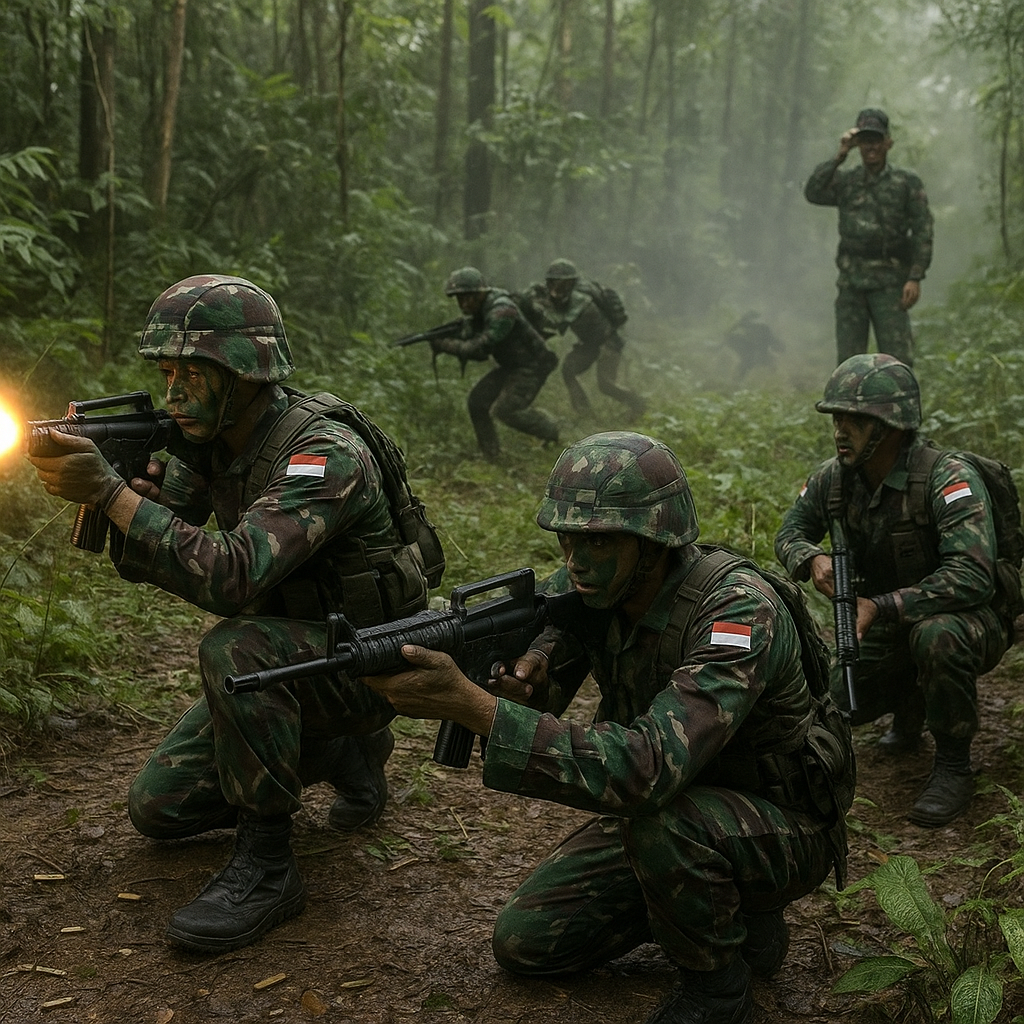Bedah Taktik: Manuver 'Flanking by Fire' Brigade Infanteri 15 dalam Latihan Tempur Hutan - Media Indonesia