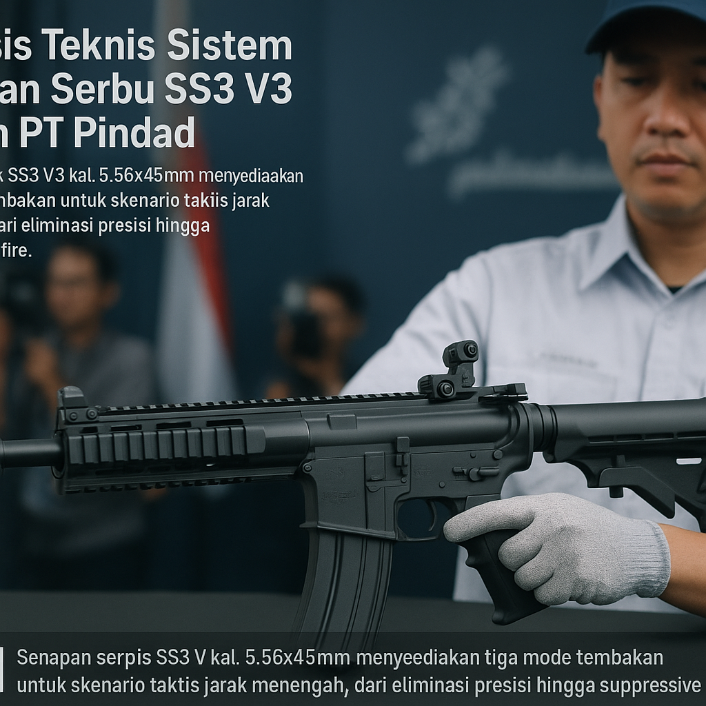Analisis Teknis Sistem Senapan Serbu SS3 V3 buatan PT Pindad