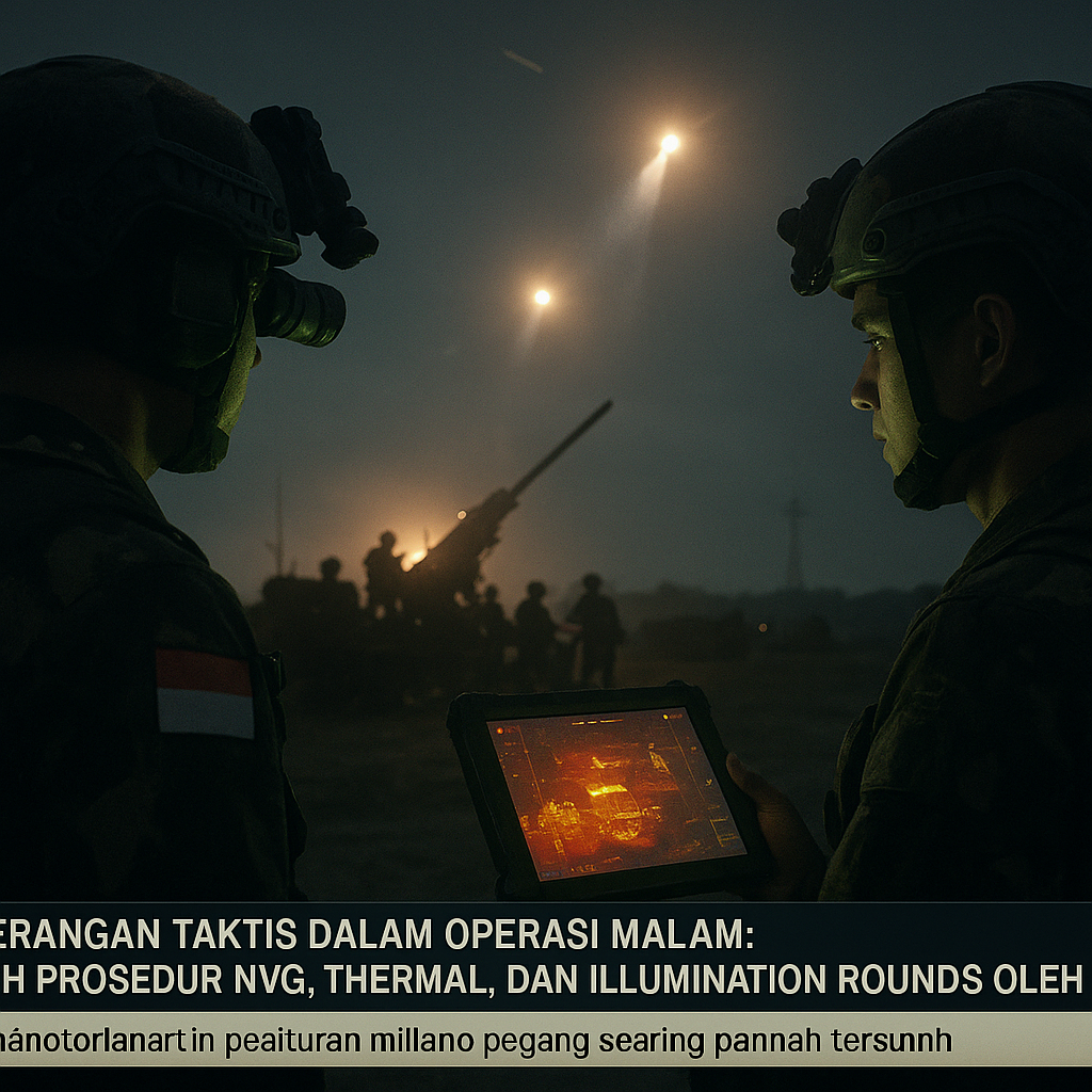 Penerangan Taktis Dalam Operasi Malam: Bedah Prosedur Penggunaan NVG, Thermal, dan Illumination Rounds oleh Arhanud