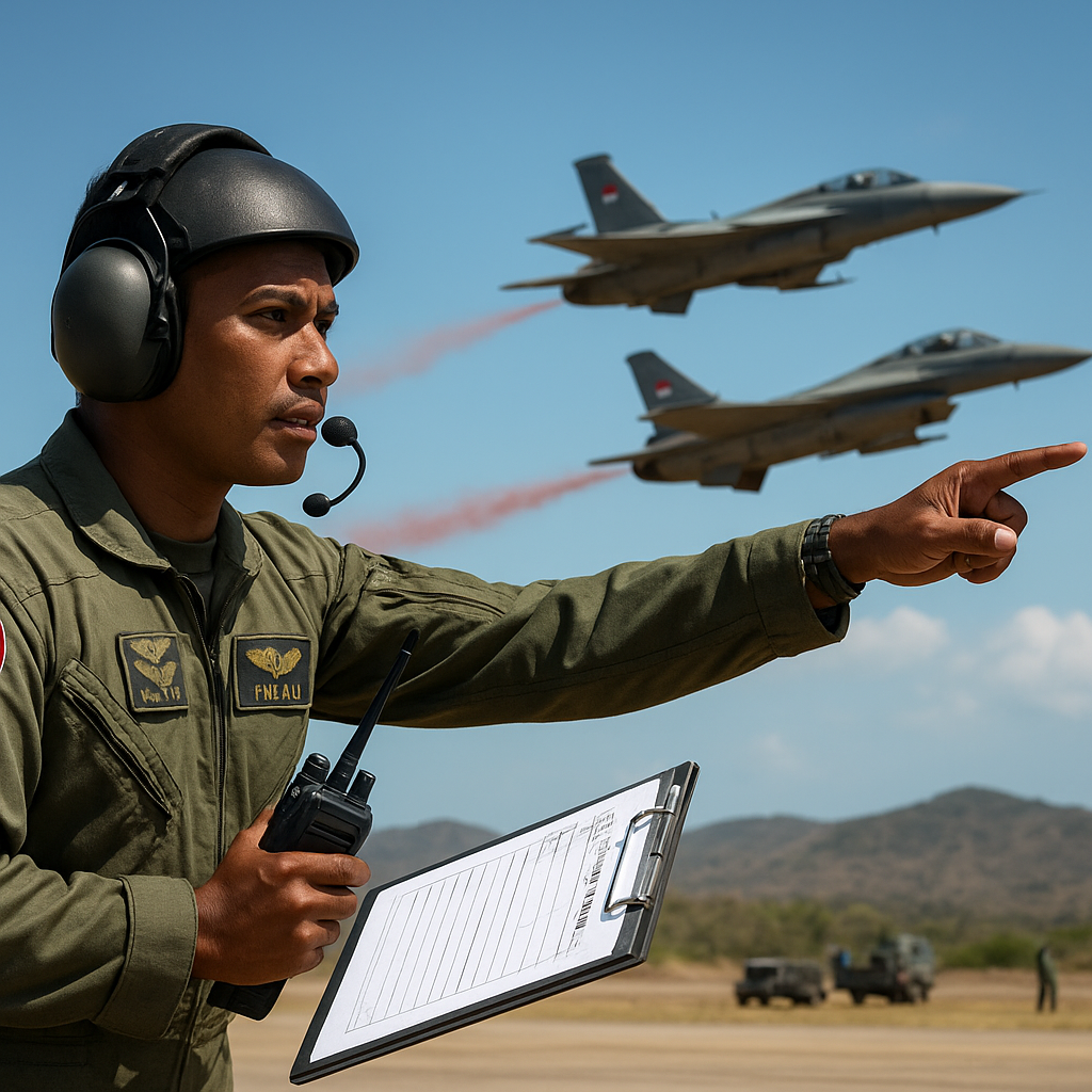 Latihan Prosedur Fixed-Wing Close Air Support (CAS) oleh Skadron 14 TNI AU: Koordinasi Forward Air Controller (FAC) dengan Pesawat Tempur