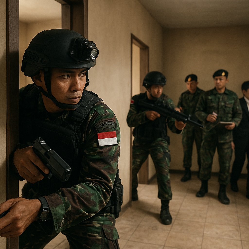 Pelatihan Close Quarters Battle (CQB) untuk Personel Security VIP TNI
