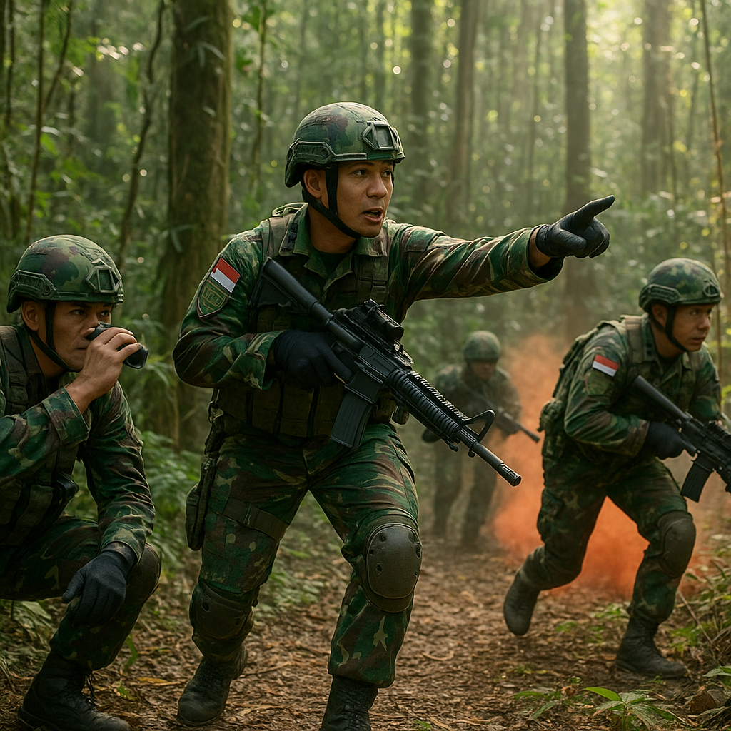 Bedah Taktik Manuver Tempur Yonif Raider dalam Latihan Tempur Hutan