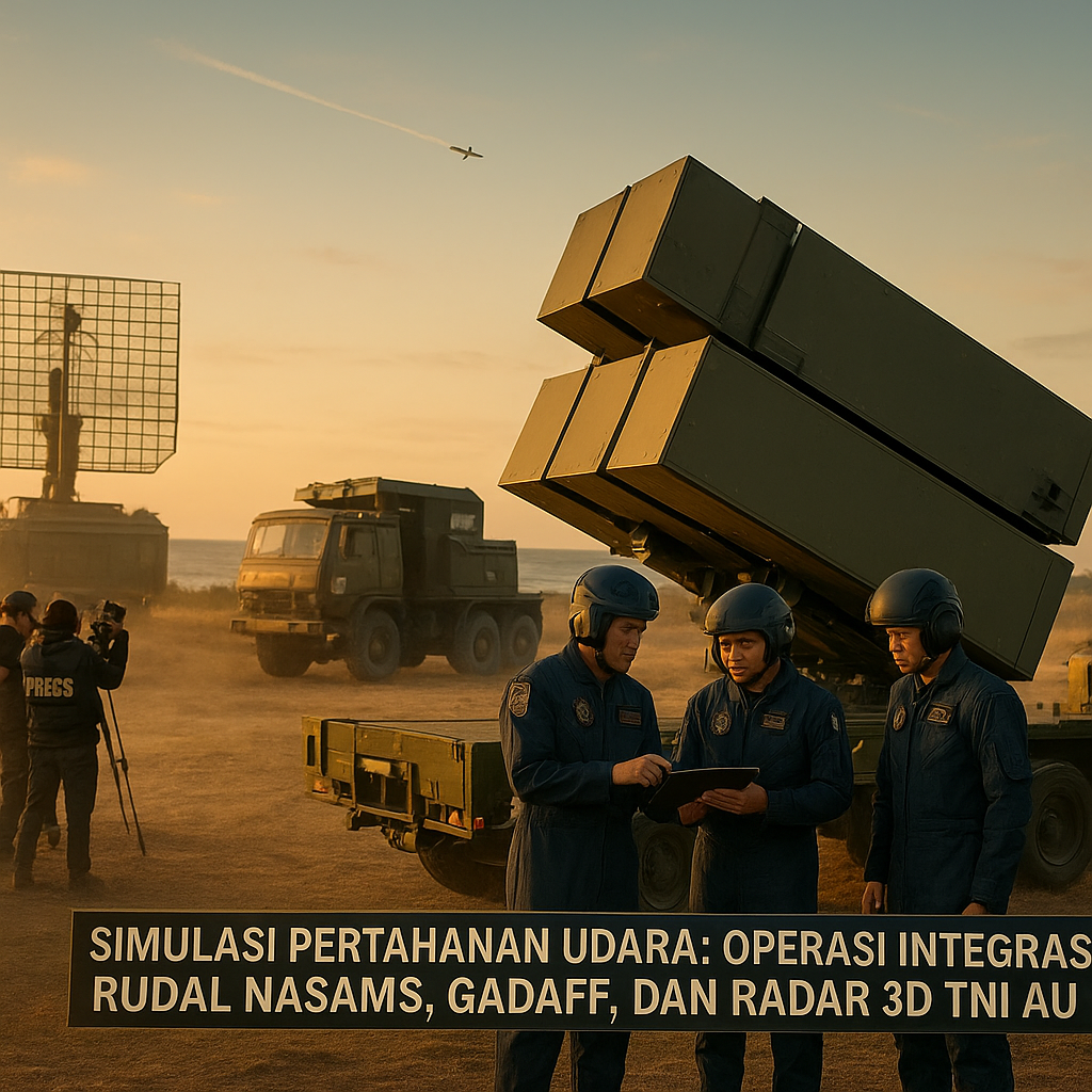 Simulasi Pertahanan Udara: Operasi Integrasi Rudal NASAMS, Gadaff, dan Radar 3D TNI AU