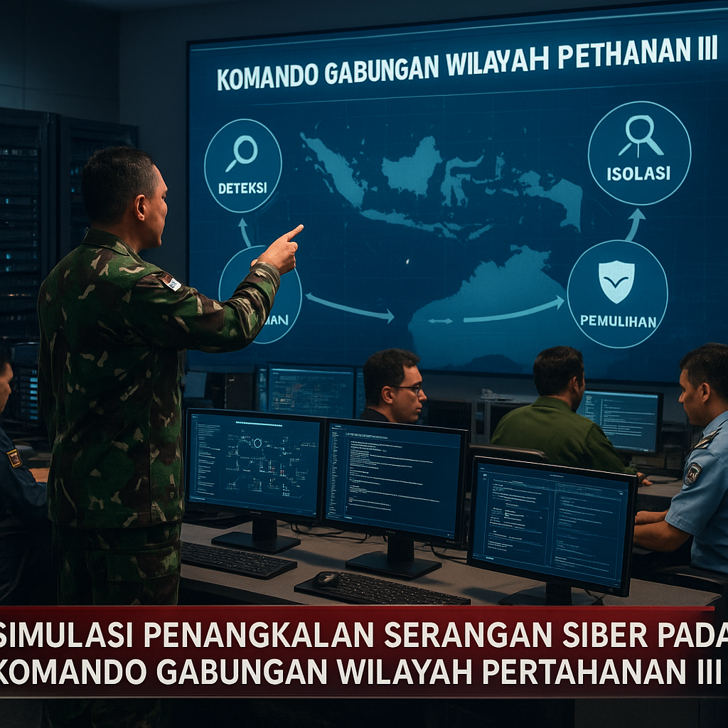 Simulasi Penangkalan Serangan Siber pada Komando Gabungan Wilayah Pertahanan III