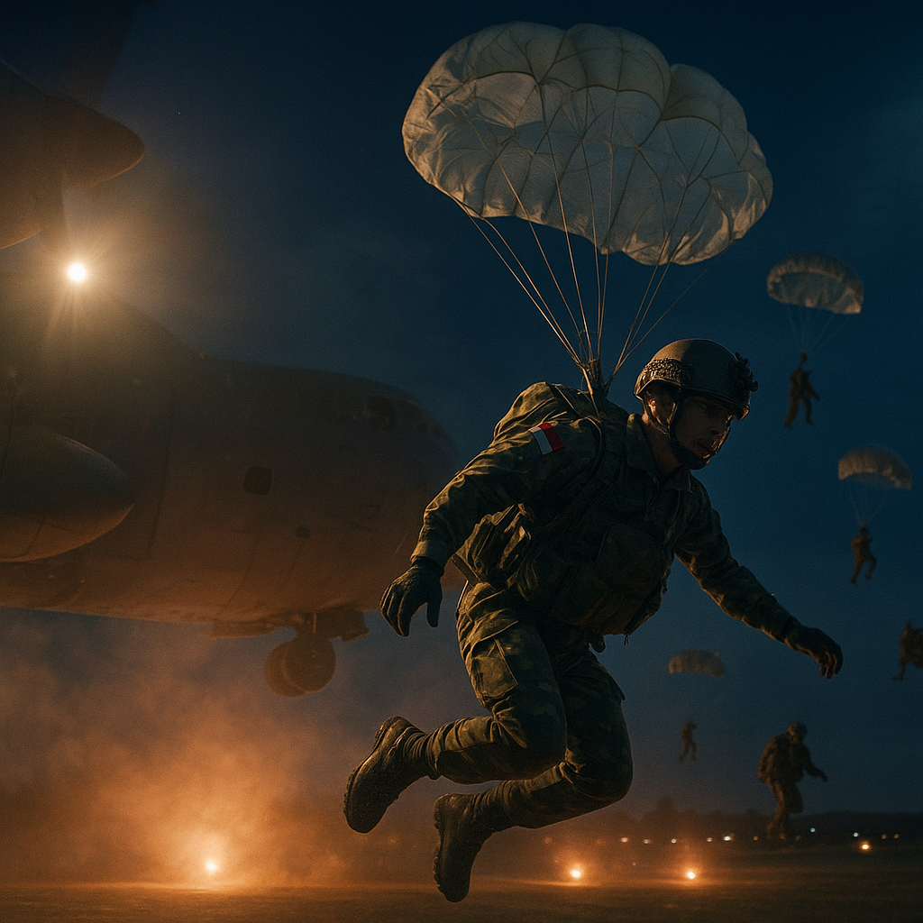 TNI AU Gelar Latihan Airborne Night Jump di Lanud Sultan Hasanuddin, Detail Prosedur Operasi