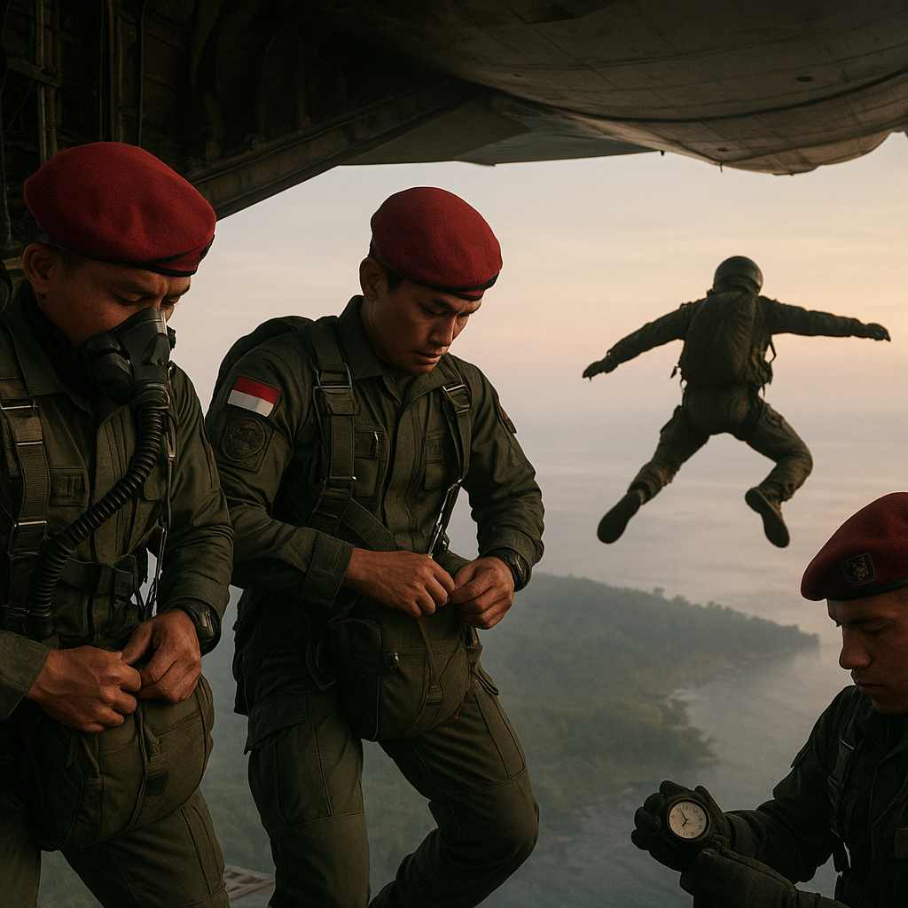 Pusdikpassus Kopassus Latih Teknik HALO/HAHO untuk Tim SR Para Komando