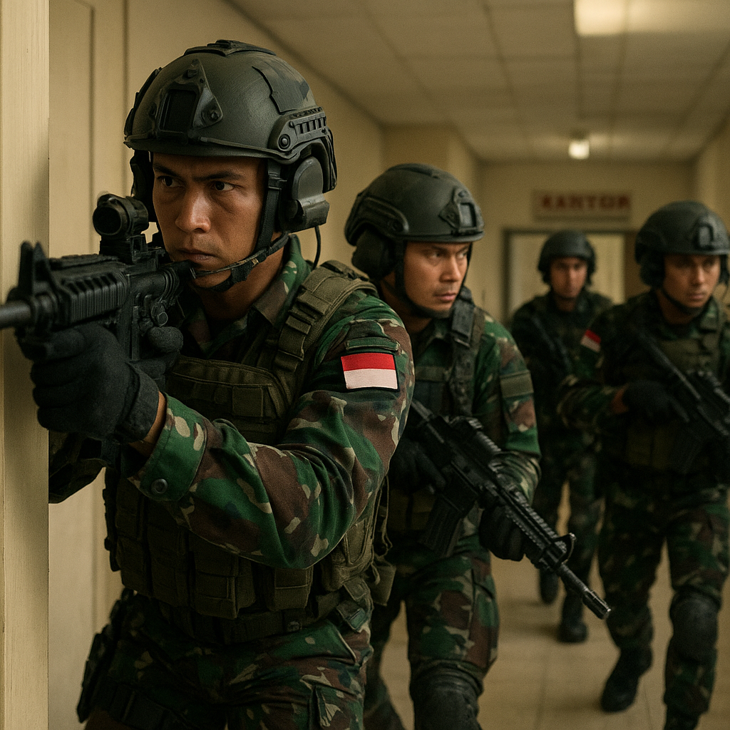 Pelatihan Close Quarter Battle (CQB) untuk Satuan Pengawal VVIP TNI dengan Metode Room Clearing