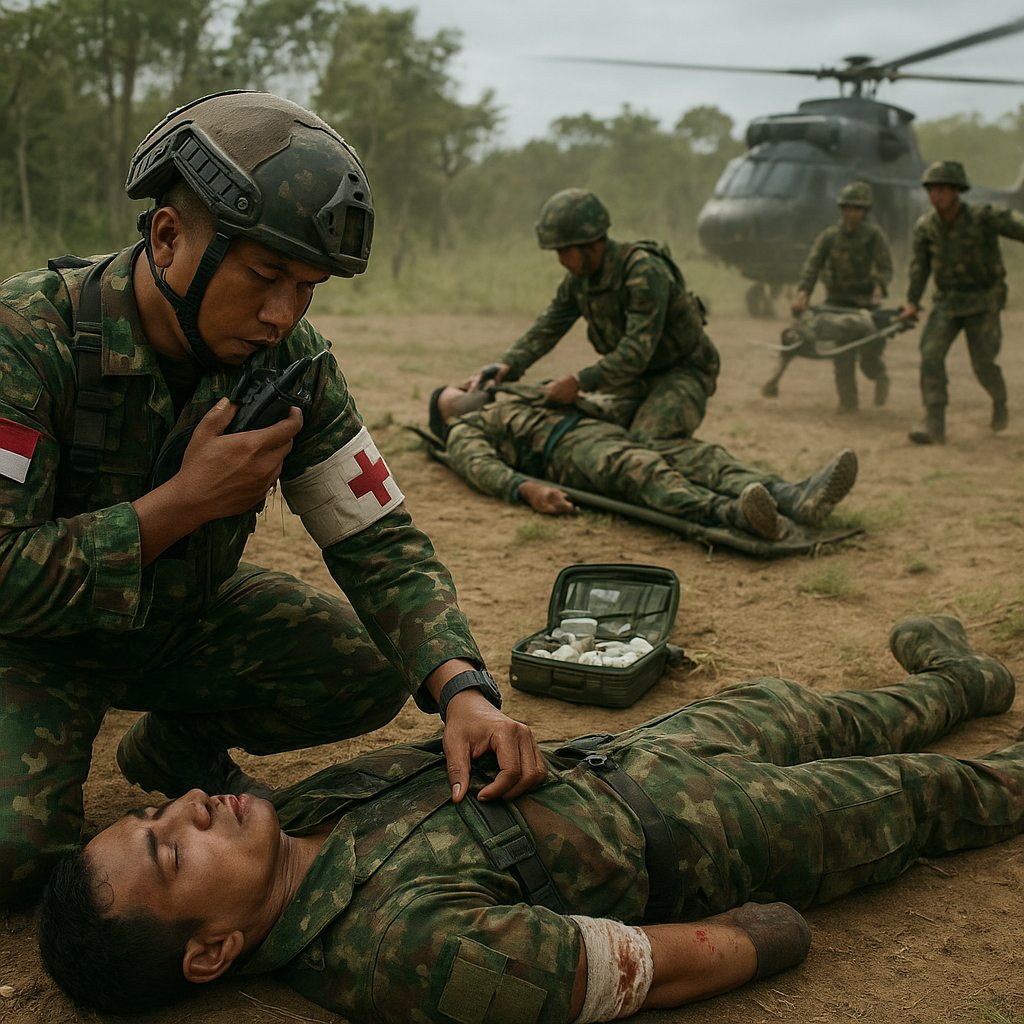 Pelatihan Combat Medic TNI AD: Prosedur Evakuasi Medis dalam Kondisi Pertempuran