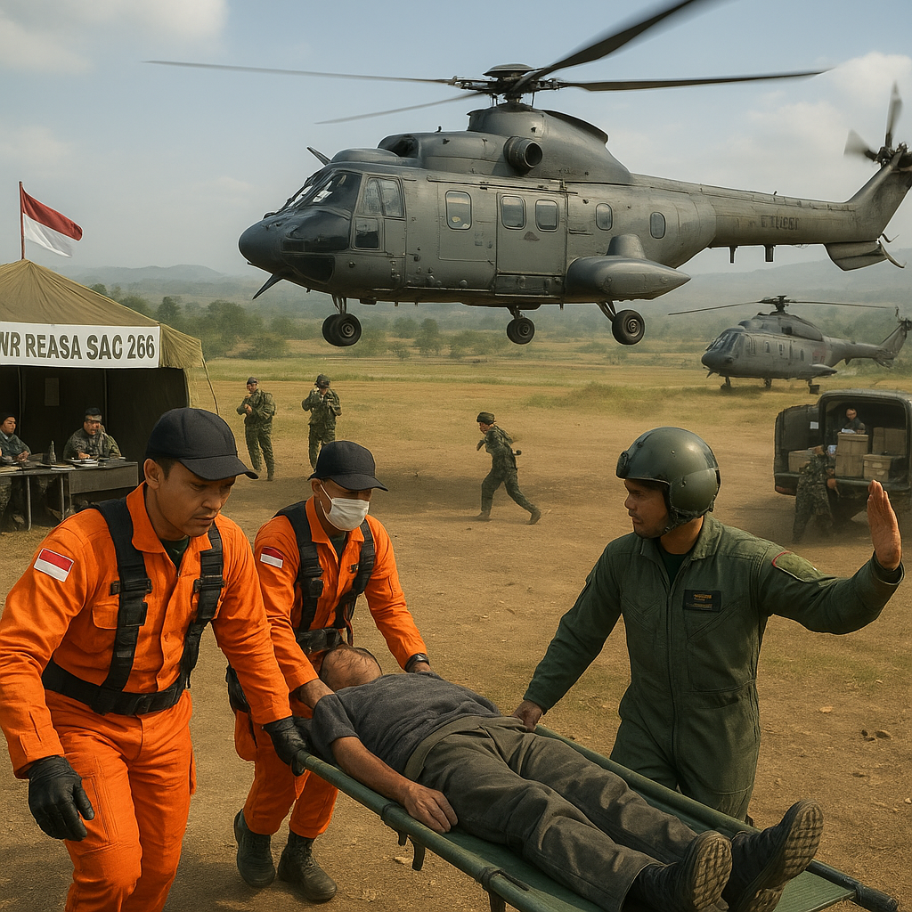 TNI AU Uji Respons Bencana melalui Latihan Reksa Siaga di Majalengka