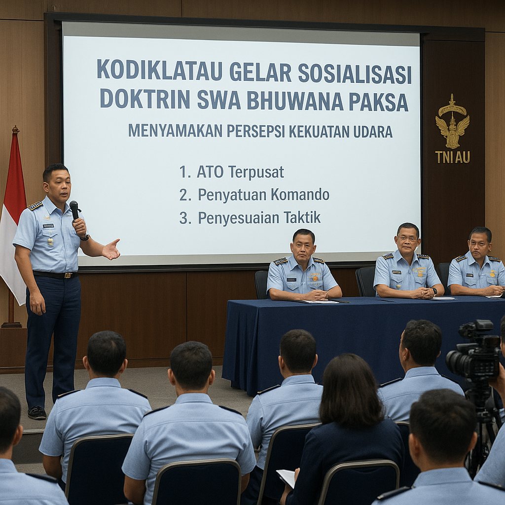 Kodiklatau Gelar Sosialisasi Doktrin Swa Bhuwana Paksa untuk Samakan Persepsi Kekuatan Udara