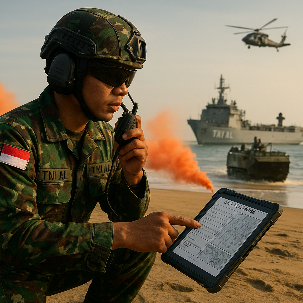 TNI AL Latihan Dukungan Udara dalam Operasi Amfibi, Fokus pada Koordinasi Call for Fire