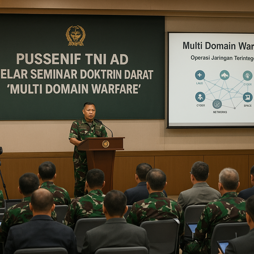 Pussenif TNI AD Gelar Seminar Doktrin Tempur Darat 'Multi Domain Warfare'