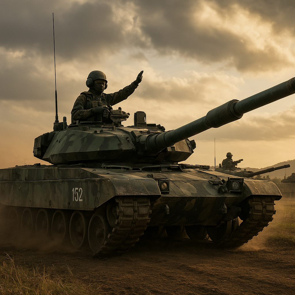 Batalyon Kavaleri Latihan Tank Platoon Battle Drill di Lapangan Tempur
