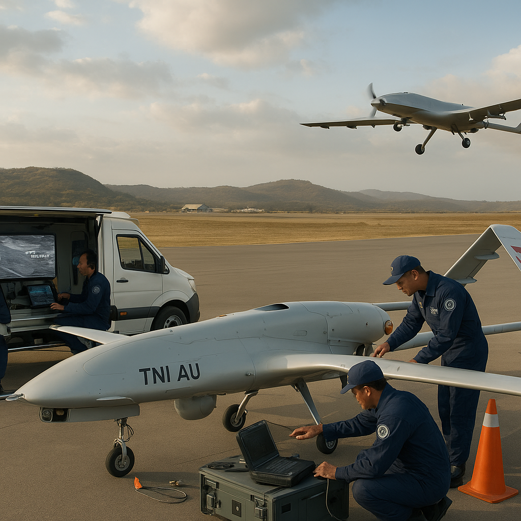 Skadron UAV TNI AU Latih Operasi Pengintaian dan Serangan dengan Drone Bayraktar TB2