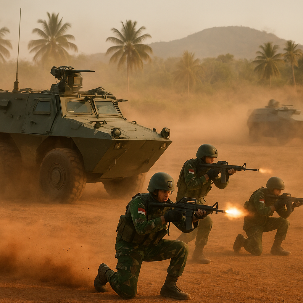 TNI AD Gelar Latihan Menembak Dinamis Mobile 'Quick Fire Drill' di Baturaja