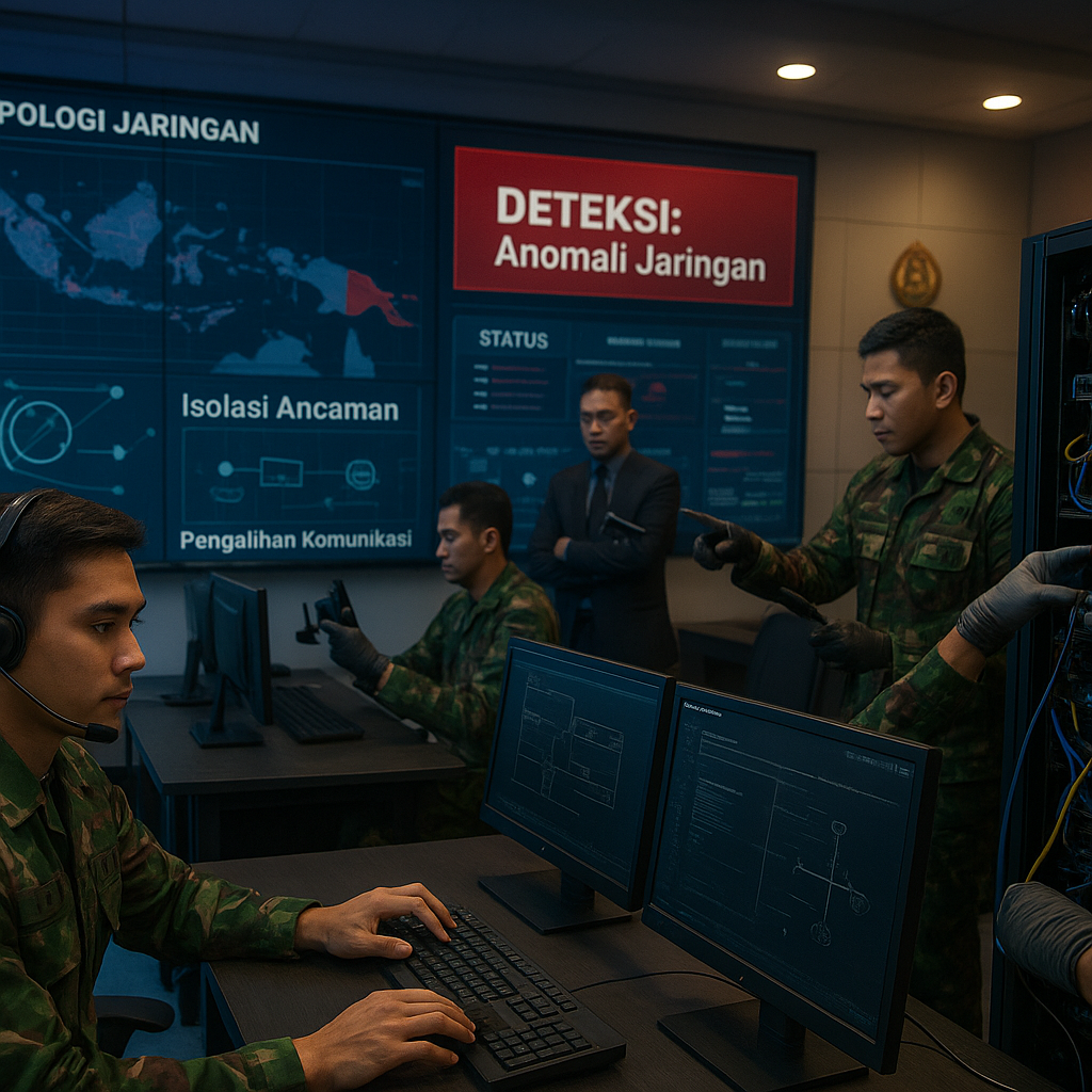 Simulasi Cyber Defense TNI: Prosedur Tanggap Serangan pada Jaringan Komando dan Kendali