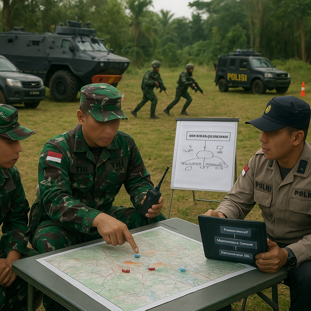 Latihan Gabungan TNI-Polri: Prosedur Pembentukan Joint Security Area di Daerah Konflik