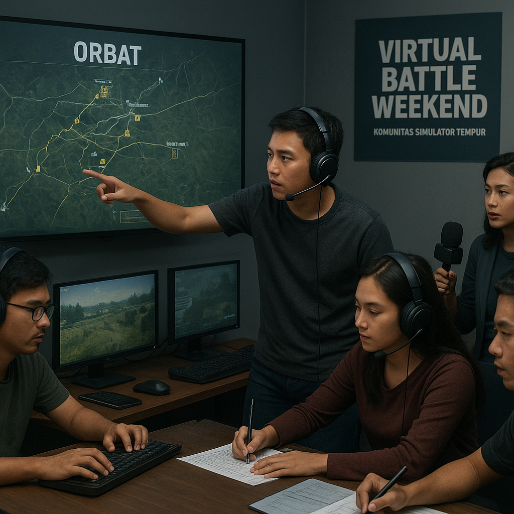Komunitas Simulator Tempur Gelar 'Virtual Battle Weekend' dengan Skenario Pertempuran Modern
