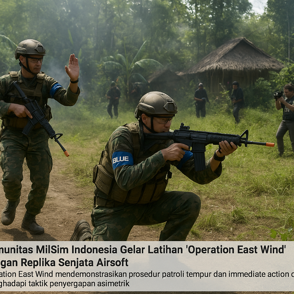 Komunitas MilSim Indonesia Gelar Latihan 'Operation East Wind' dengan Replika Senjata Airsoft