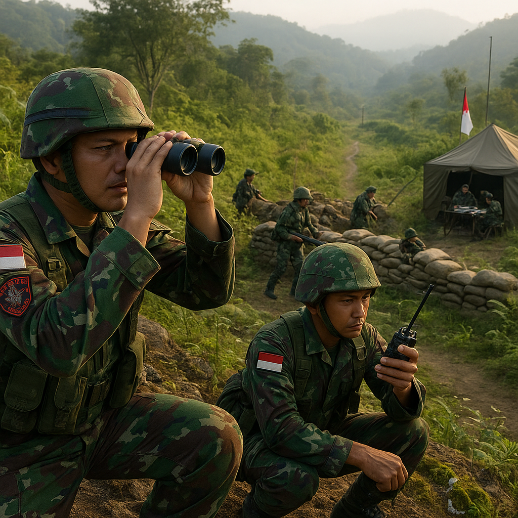 Penerapan Doktrin Pertahanan Berlapis di Perbatasan Papua Nugini