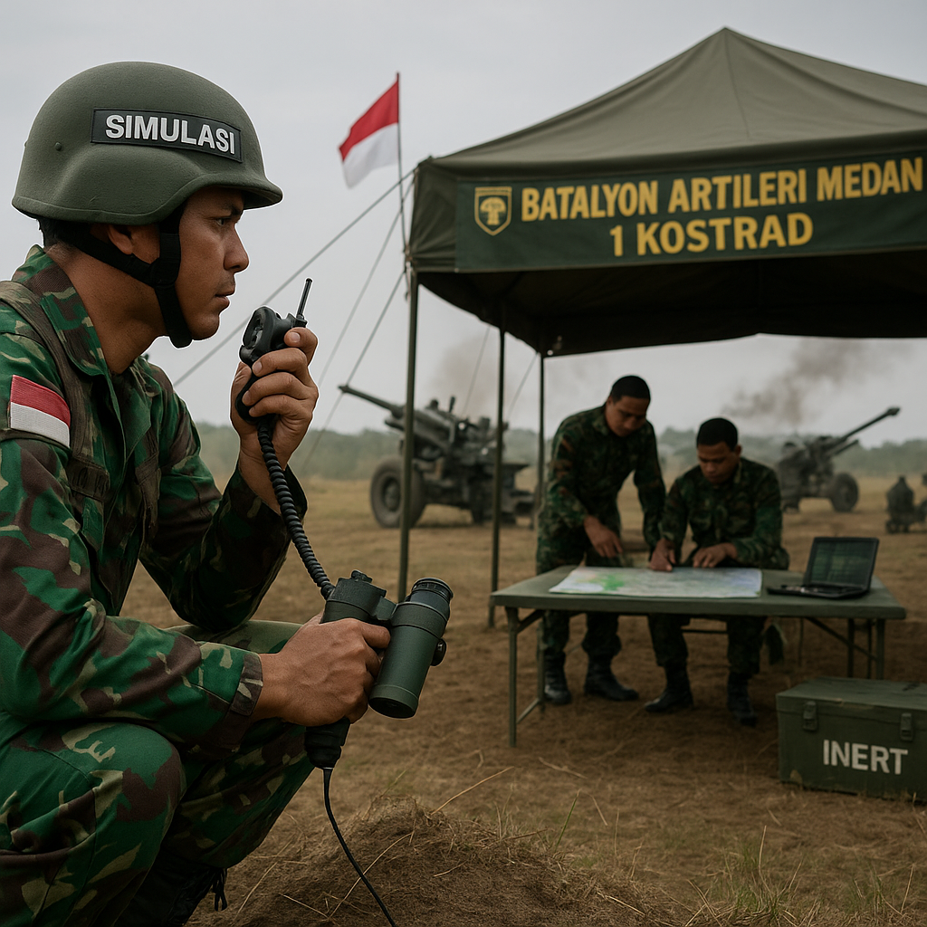 Simulasi Bantuan Tempur Artileri Medan dalam Operasi Ofensif