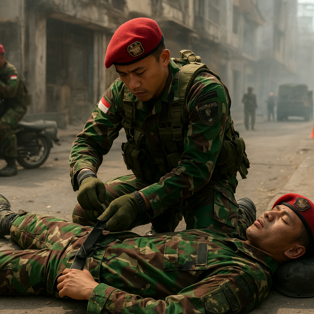 Satuan Bravo 90 Kopassus Latih Tactical Combat Casualty Care di Lingkungan Perkotaan