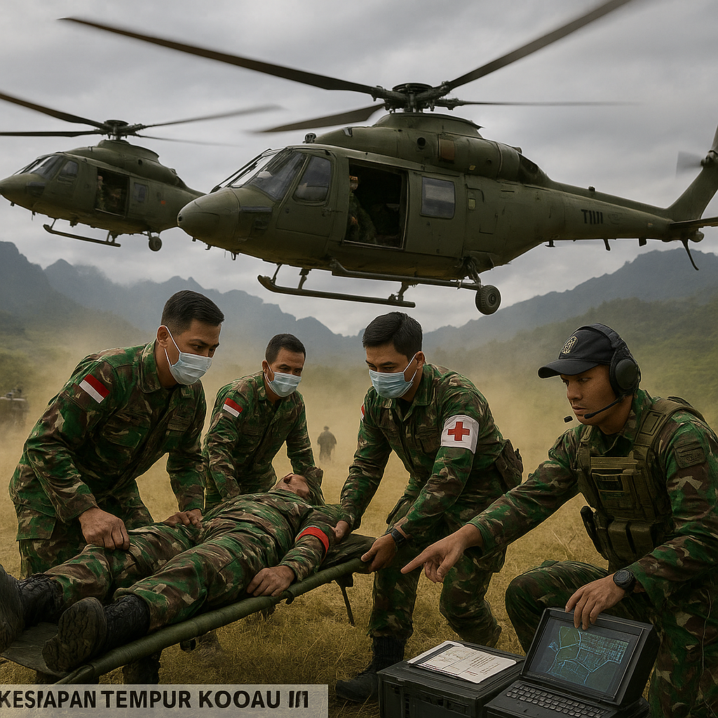 Simulasi Kesiapan Tempur Kodau III: Skenario MEDEVAC dan Airspace Control di Papua