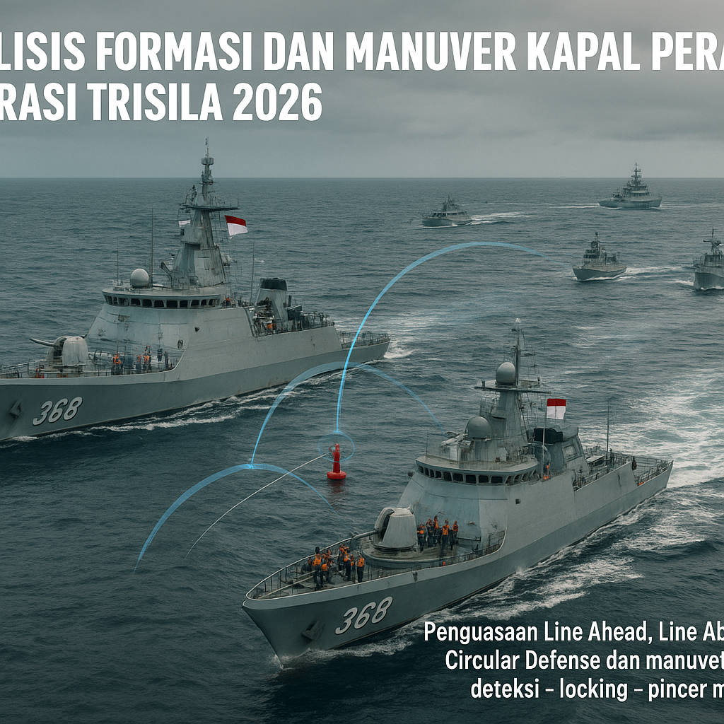 Analisis Formasi dan Manuver Kapal Perang dalam Latihan Taktis TNI AL Operasi Trisila 2026