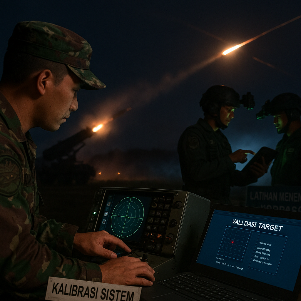 Prosedur Standar Pengoperasian Rudal Pertahanan Udara oleh Korpasgat dalam Latihan Menembak Malam Intensif