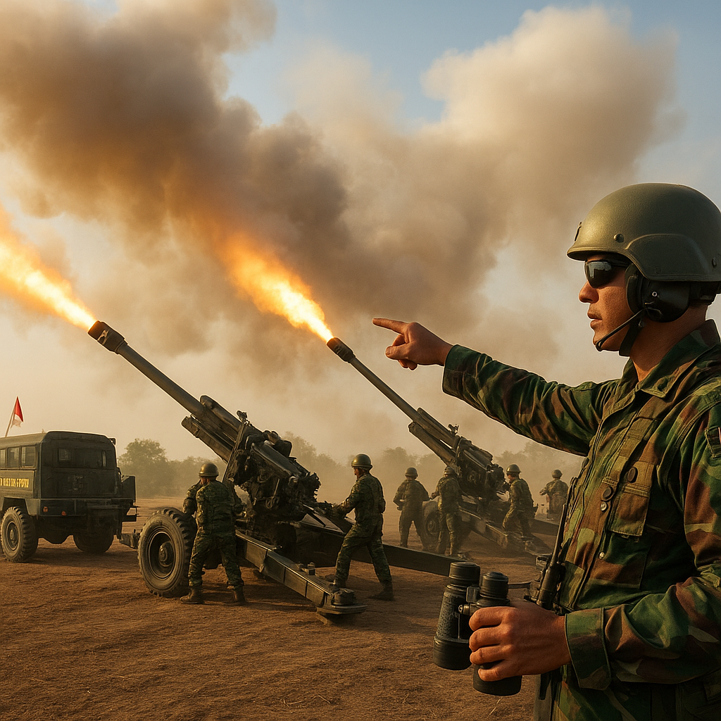 Pusat Pendidikan Artileri TNI AD Gelar Latihan Tembakan Serentak Baterai Howitzer