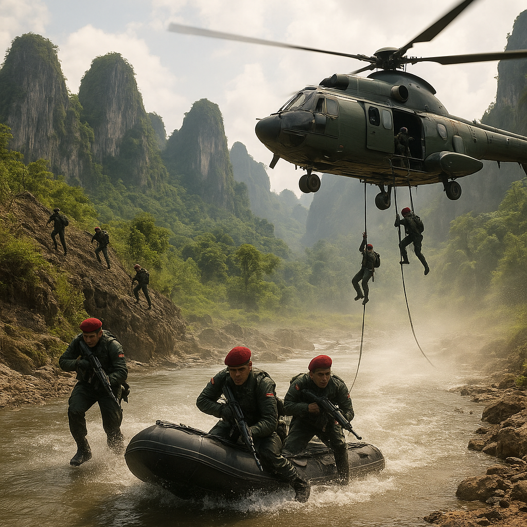 Latihan Kopassus: Membongkar Teknik Serangan Udara-Sungai Terpadu 'Trident Strike' di Kawasan Karst Halmahera