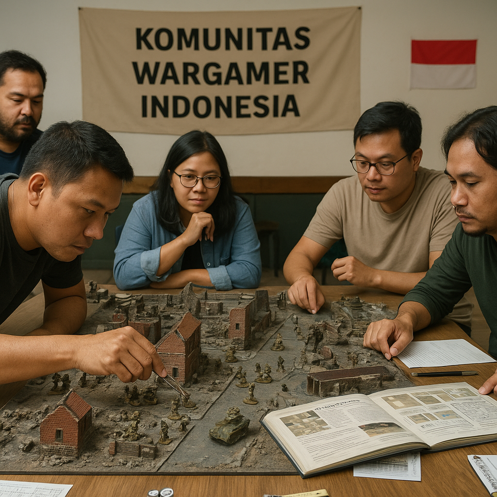 Komunitas Wargamer Indonesia Gelar Simulasi Battle of Arnhem dengan Sistem Rulebook 'Fire & Movement'