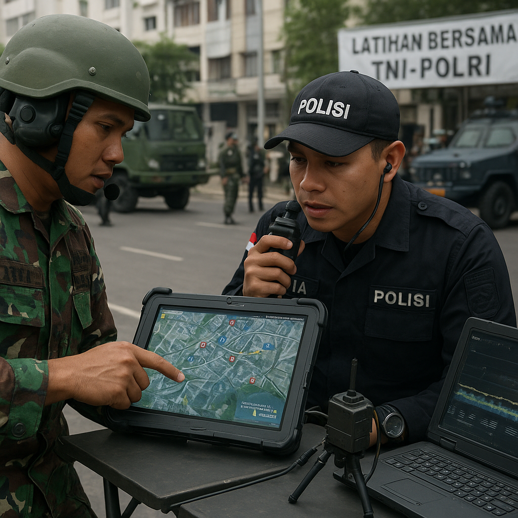 Uji Coba Sistem Komunikasi Tactical Data Link pada Latihan Bersama TNI-Polri: Integrasi Suara dan Data di Medan Urban