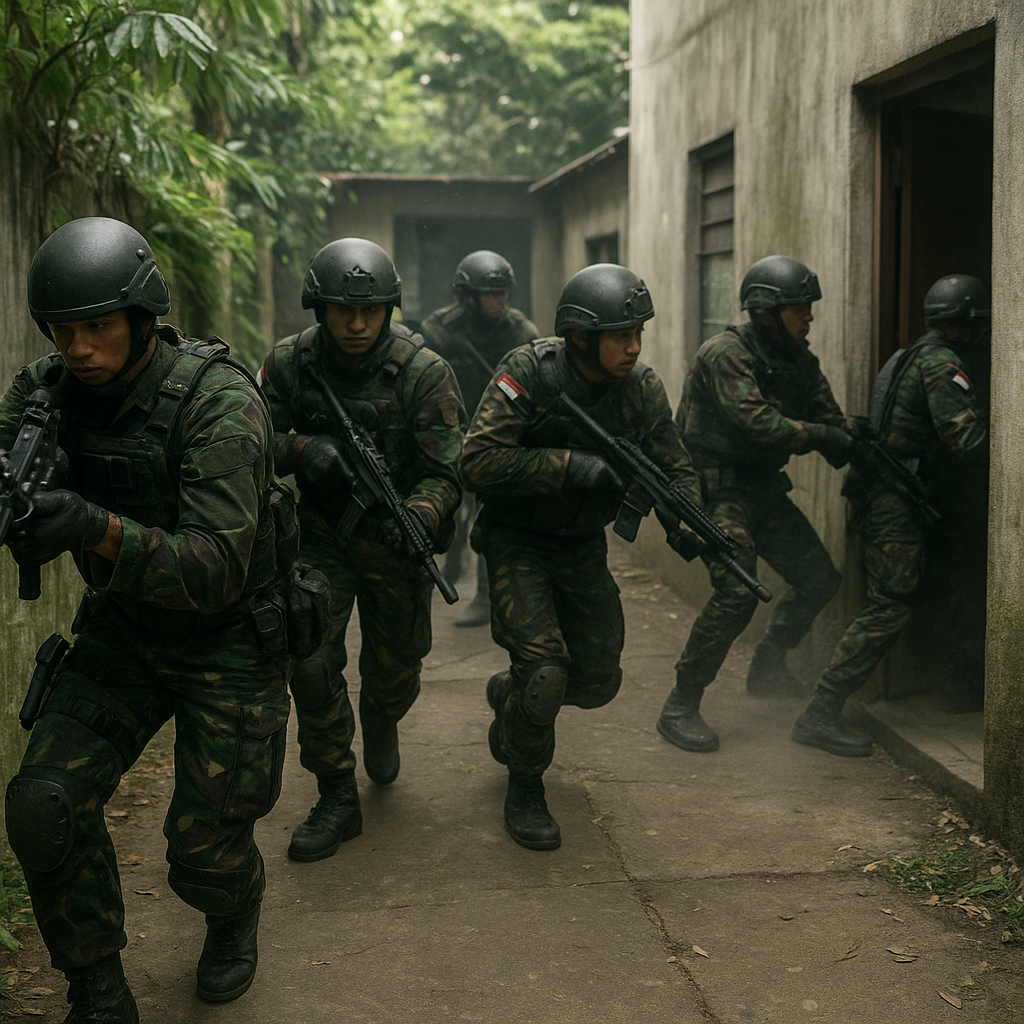 Latihan Tempur Hutan Kota Satuan Kopassus: Teknik Close Quarter Battle (CQB) di Lingkungan Urban