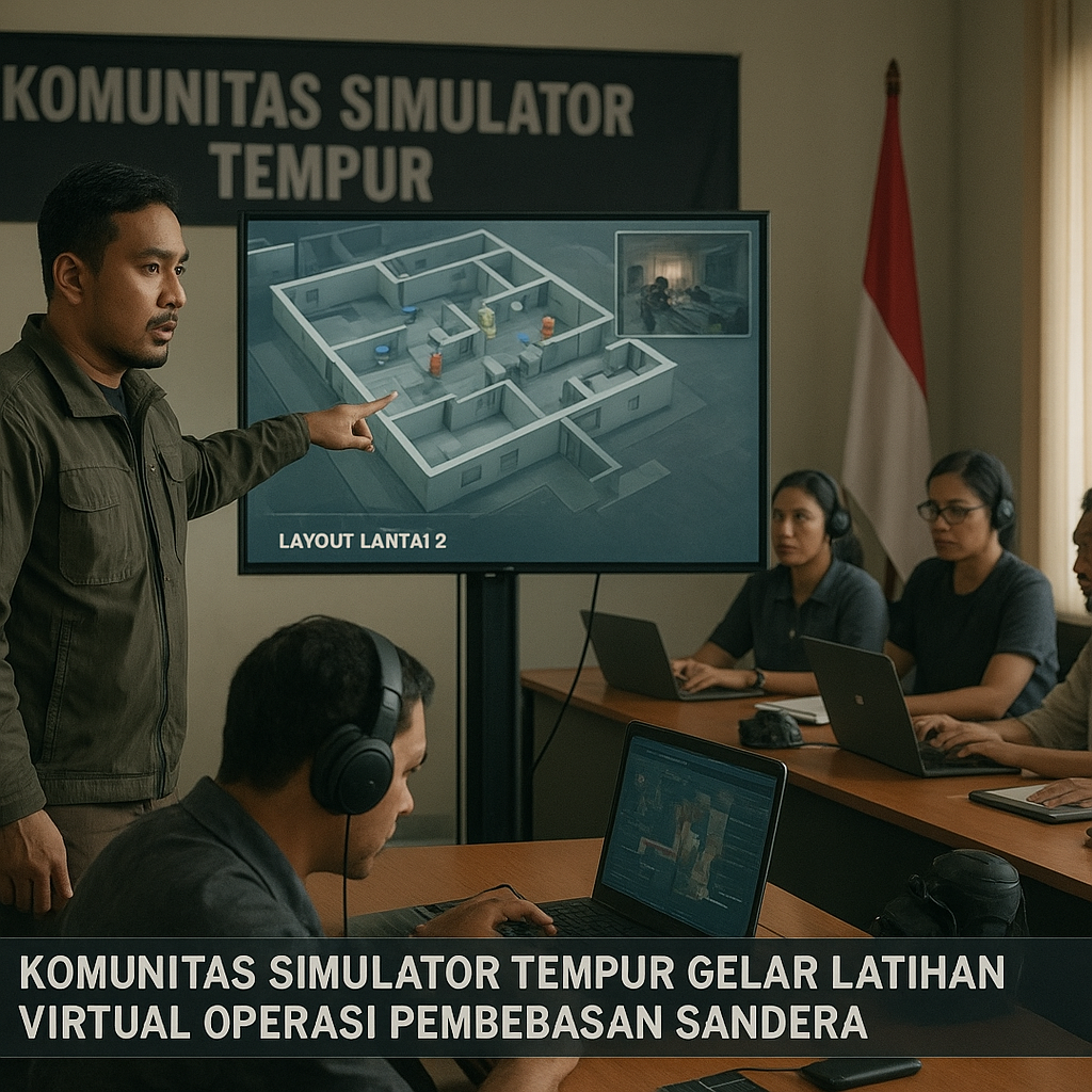 Komunitas Simulator Tempur Gelar Latihan Virtual Operasi Pembebasan Sandera