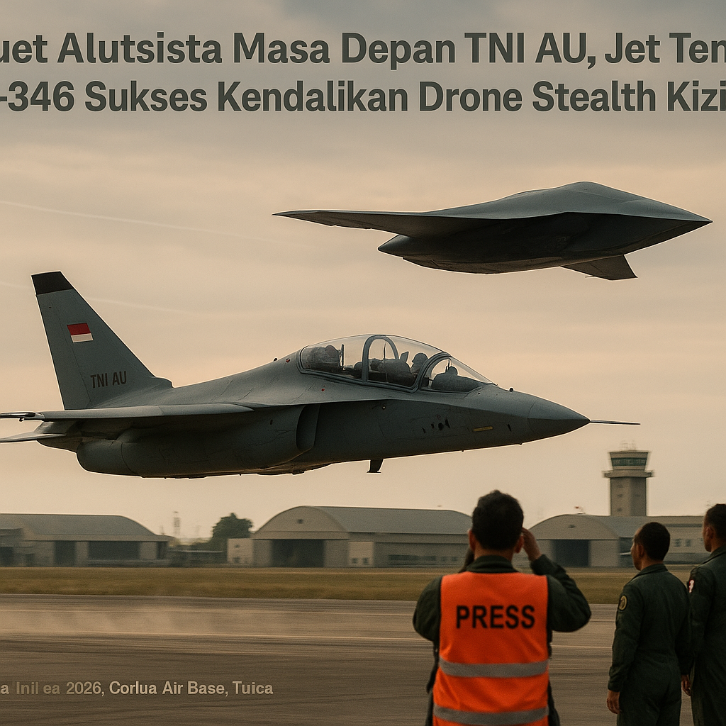 Duet Alutsista Masa Depan TNI AU, Jet Tempur M-346 Sukses Kendalikan Drone Stealth Kizilelma