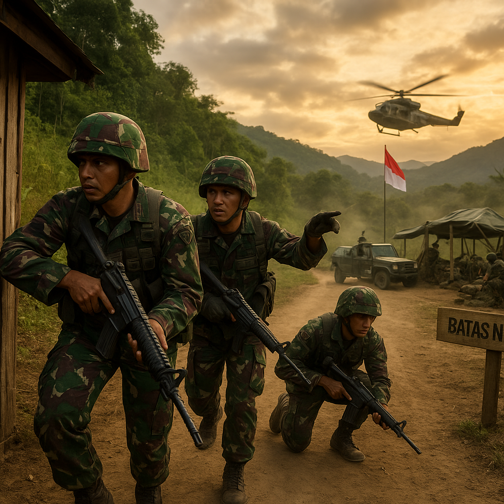 Simulasi Perang Asimetris TNI AD: Menghadapi Ancaman Hybrid Warfare di Perbatasan