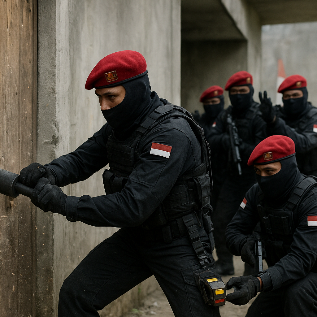 Kopassus Latihan Raid Cepat di Sarang Teroris, Bedah Taktik Breaching dan Room Clearing