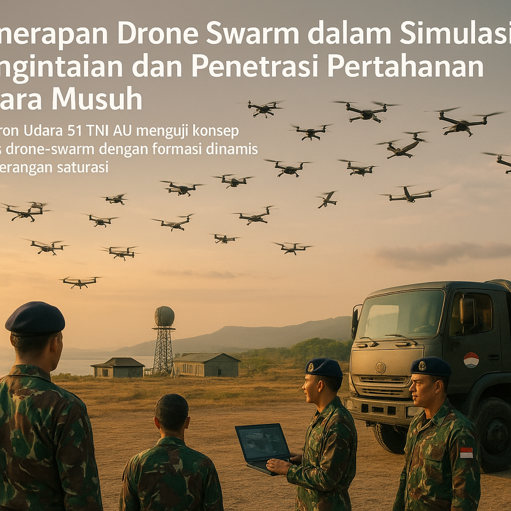 Penerapan Drone Swarm dalam Simulasi Pengintaian dan Penetrasi Pertahanan Udara Musuh