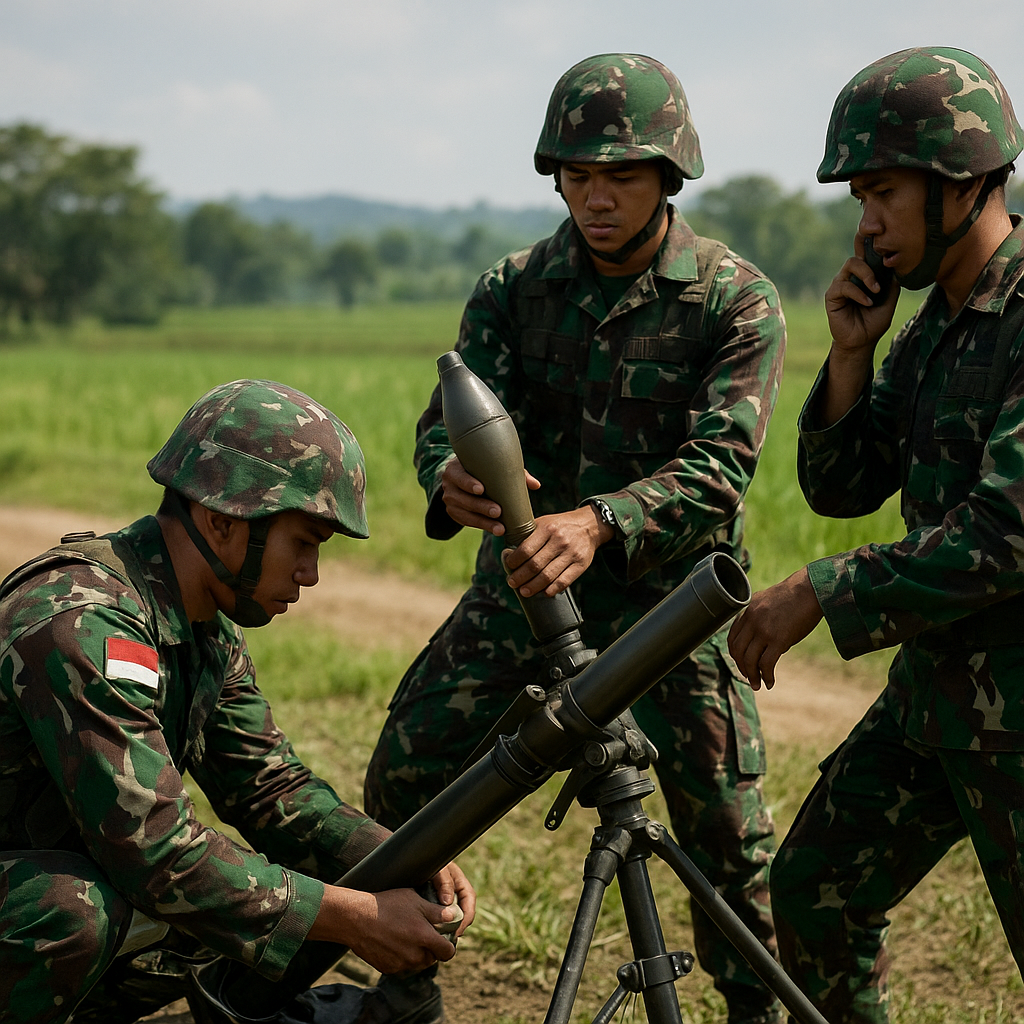 Bedah Teknik Penggunaan Mortir 81mm dalam Peran Penembakan Pendukung Jarak Dekat