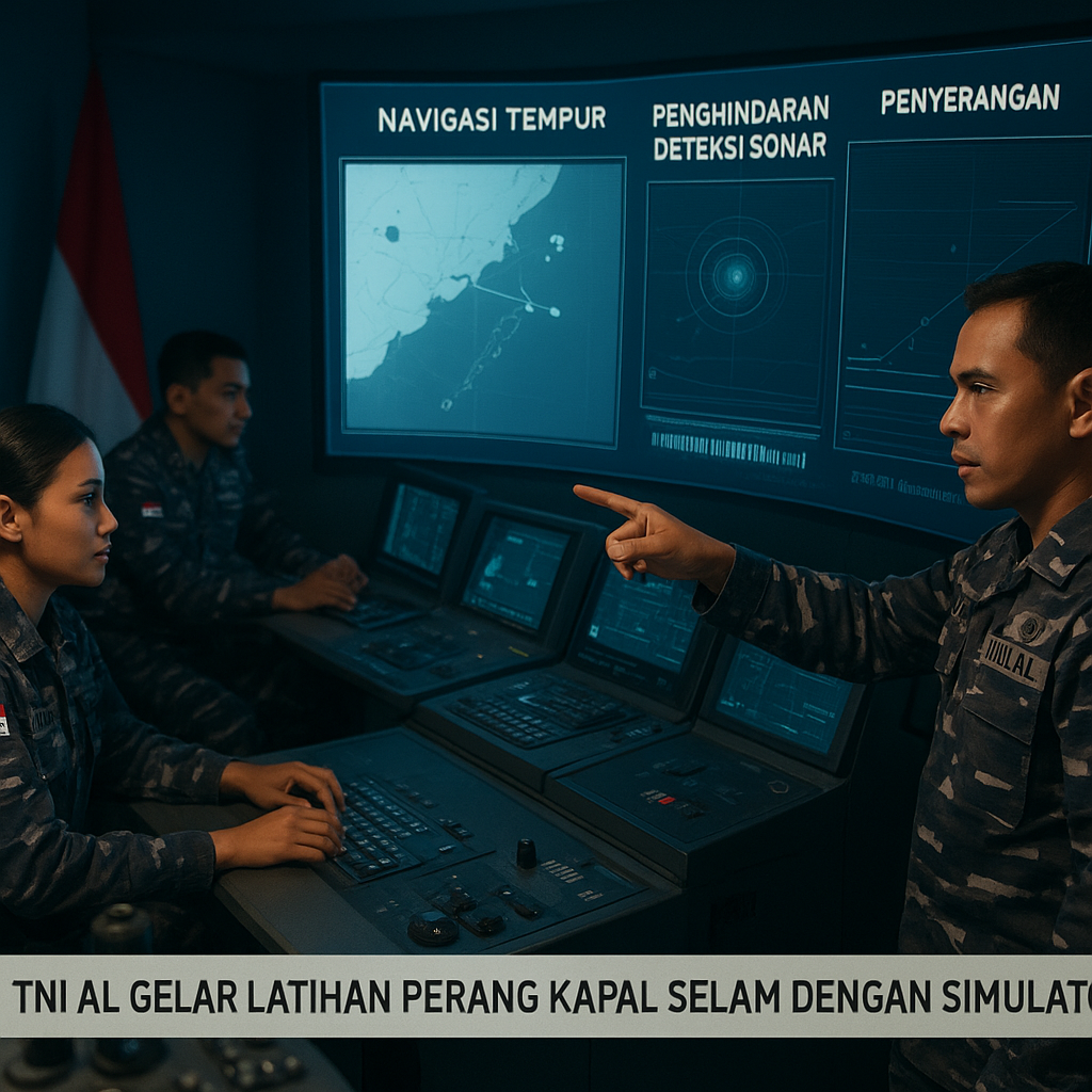 TNI AL Gelar Latihan Perang Kapal Selam dengan Simulator Modern