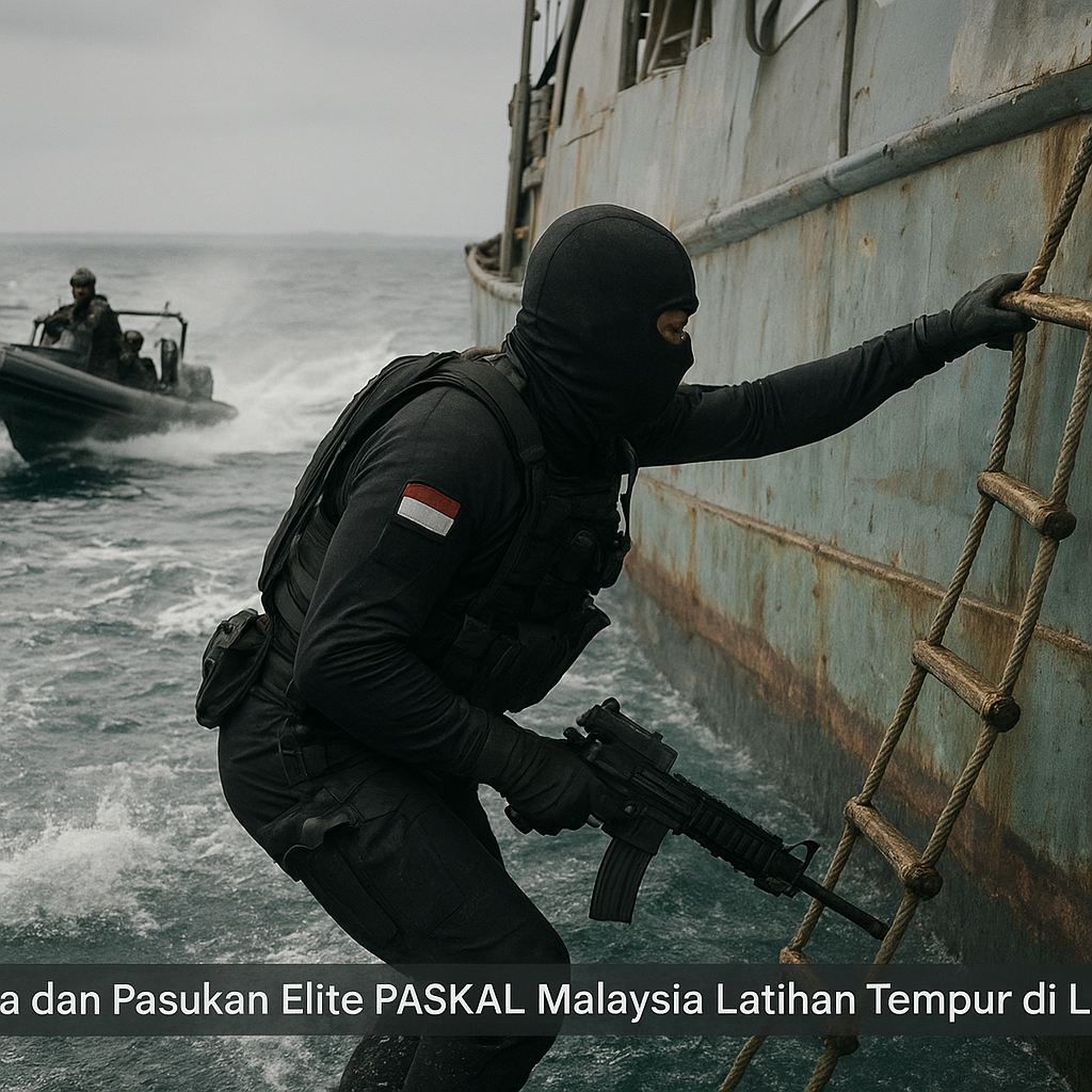 Kopaska dan Pasukan Elite PASKAL Malaysia Latihan Tempur di Laut Jawa