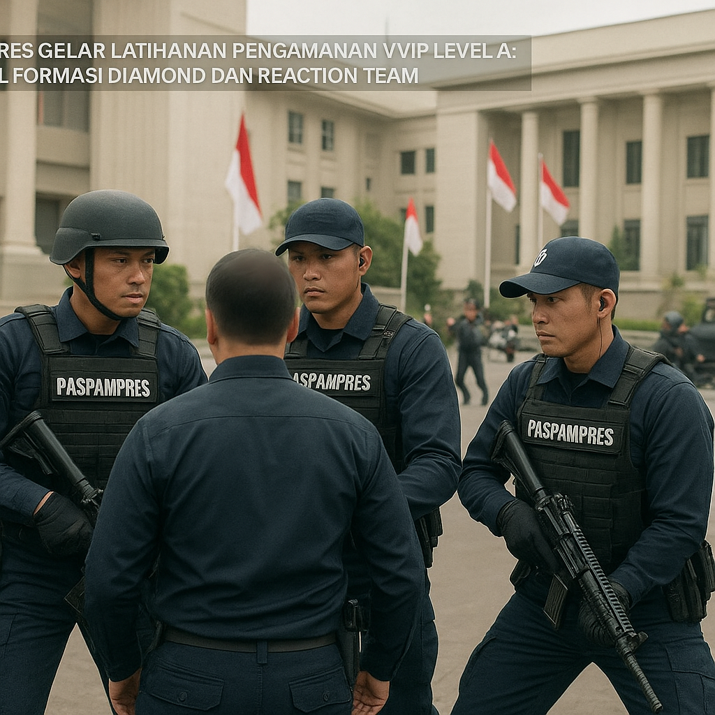 Paspampres Gelar Latihan Pengamanan VVIP Level A: Protokol Formasi Diamond dan Reaction Team