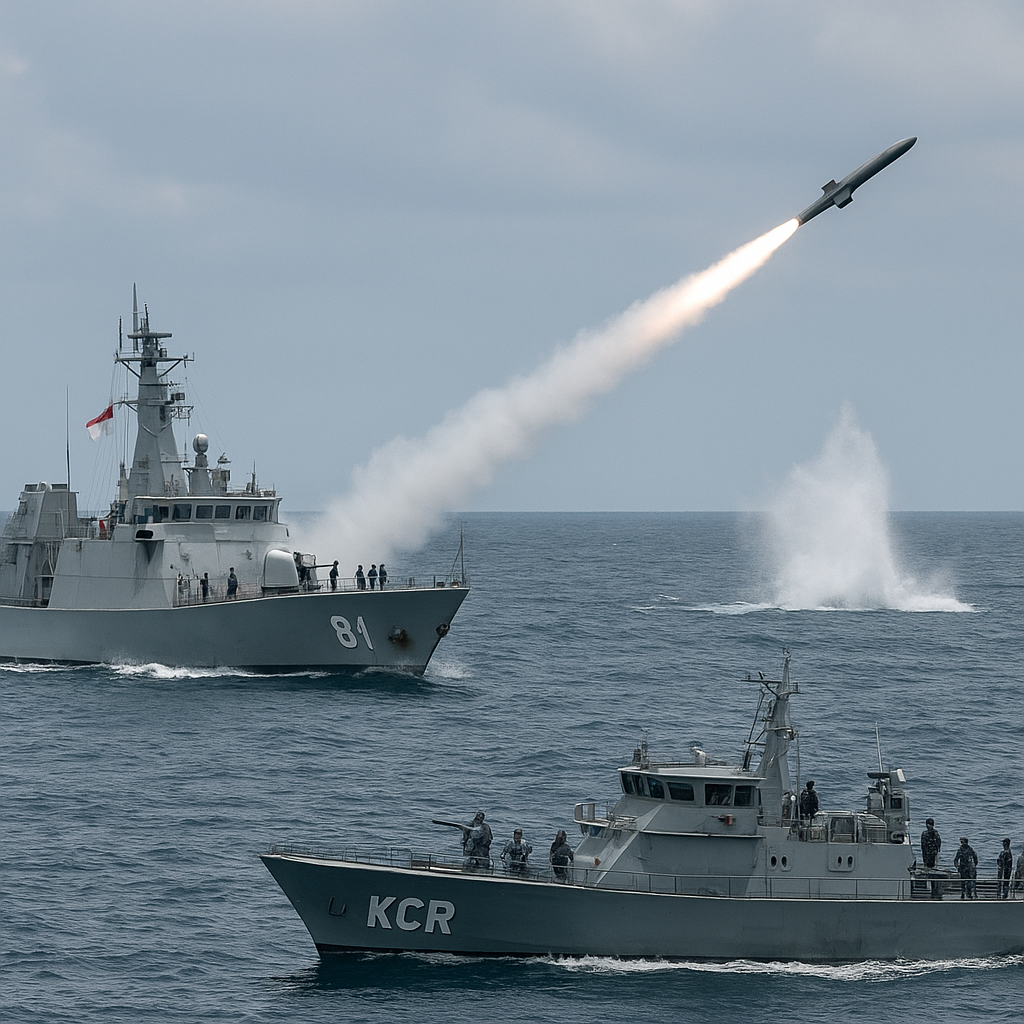 TNI AL Uji Coba Sistem Senjata Rudal di Selat Sunda: Skema Engagement Anti-Ship Missile