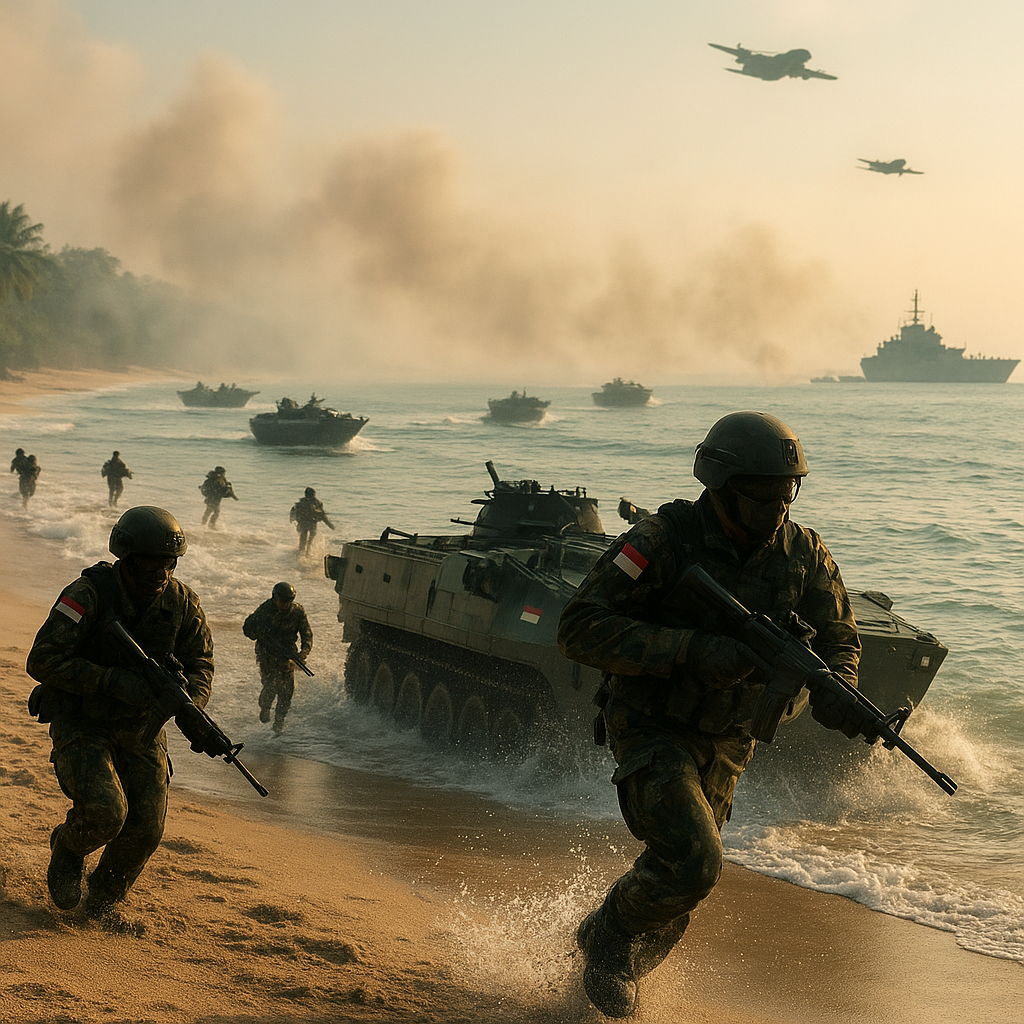 Pusat Latihan Tempur Marinir Uji Doktrin Amphibious Assault: Prosedur Beach Landing dan Securing Bridgehead
