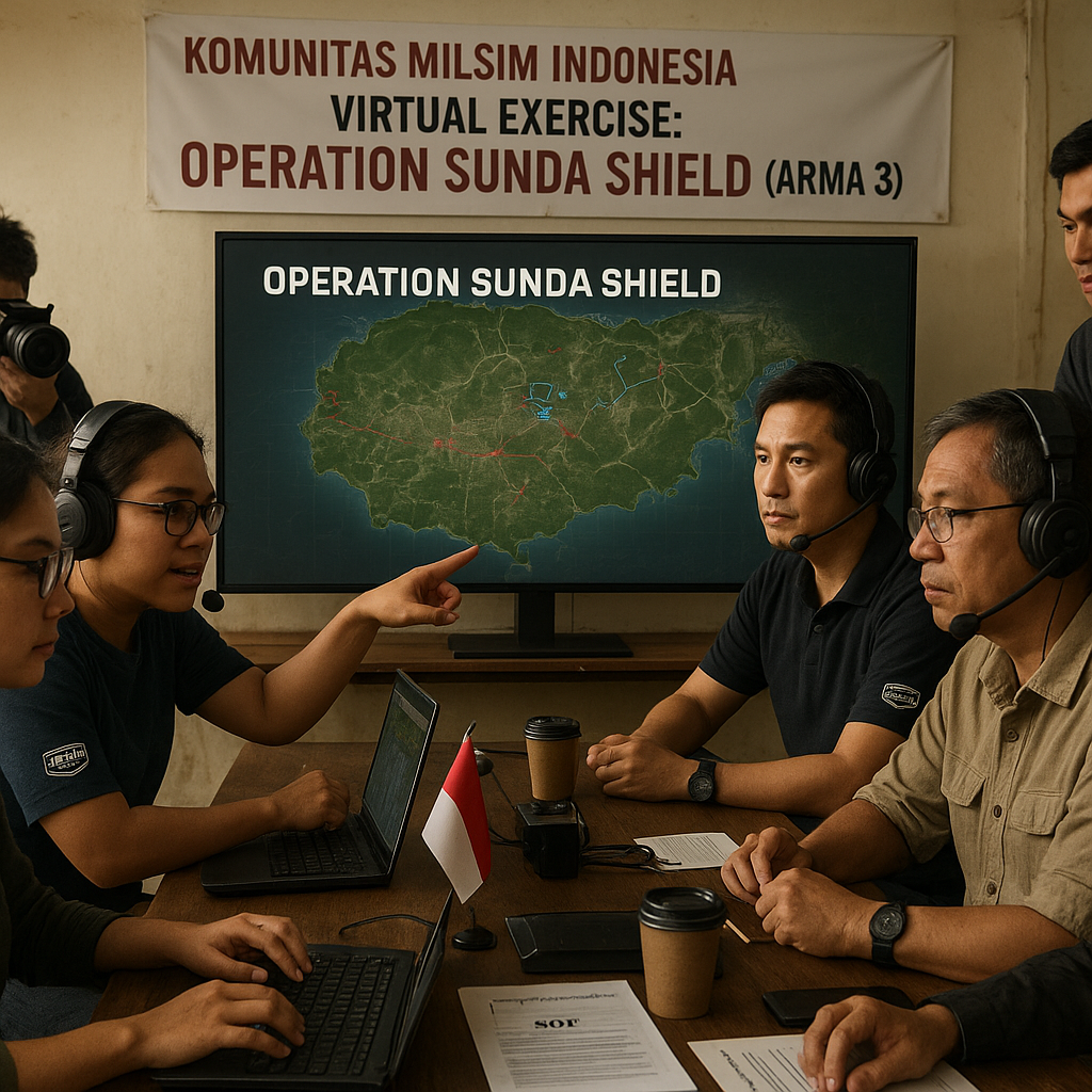 Komunitas Milsim Indonesia Gelar Virtual Exercise 'Operation Sunda Shield' dengan Platform ARMA 3