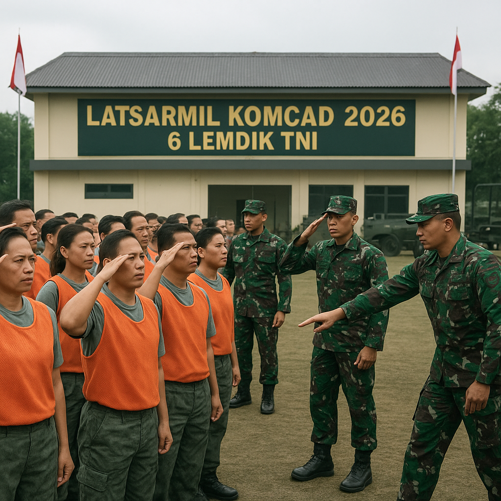 Enam Lemdik TNI akan Mendidik 2.000 ASN untuk Latsarmil Komcad 2026