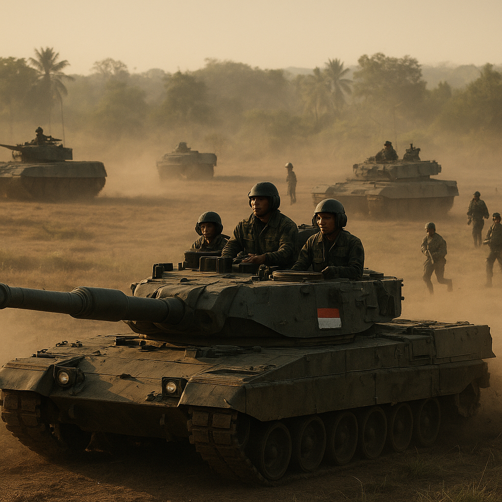 Batalyon Kavaleri TNI AD Gelar Latihan Mounted Movement dan Tank Gunnery di Baturaja
